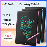 New 16inch Children Magic Blackboard LCD Drawing Tablet Toys For Girls Gifts Digital Notebook Big Size Message Board Writing Pad