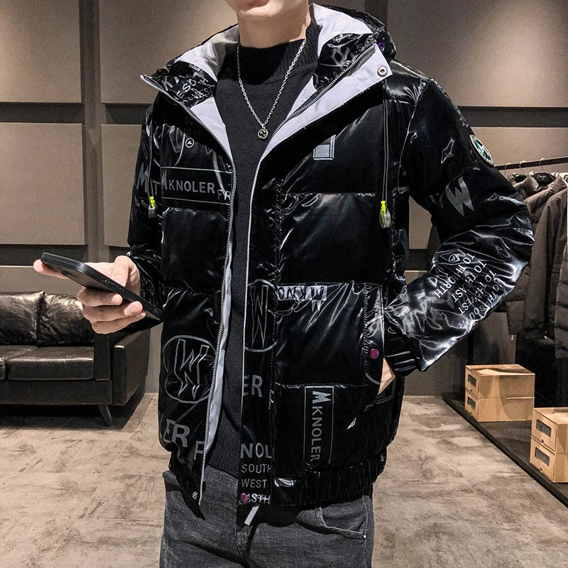 High-quality Winter Down Jacket Men's Autumn  jacket White Duck Down jacket Short Version Korean top fashion youth Hooded Cot