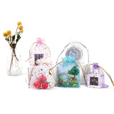 100pcs/lot Moon Star Organza Bags 7x9cm Small Christmas Drawstring Gift Bag Charm Jewelry Boxes Organizer Packaging Bags Pouches