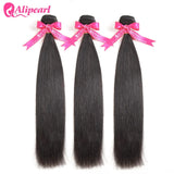 Ali Pearl Hair Straight Human Hair Bundles Deal Peruvian 100% Human Hair Weave Bundles 10-36 Inch Natural Color Remy Hair