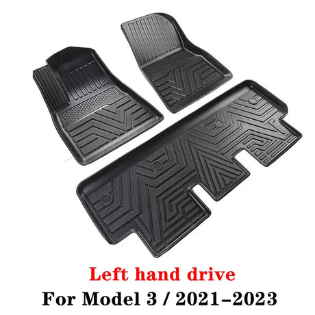 Tesla Model 3/Y Car Waterproof Non-slip Floor Mat For TPE Modified Car Accessories Fully Surrounded Special Foot Pad 2021-2024