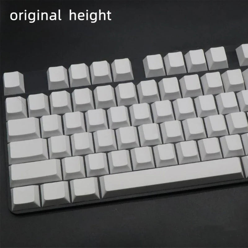 Customized PBT Blank White Keycaps Cherry OEM XDA Profile Not Print Key Cover Replacement for Mechanical Keyboard DIY F19E