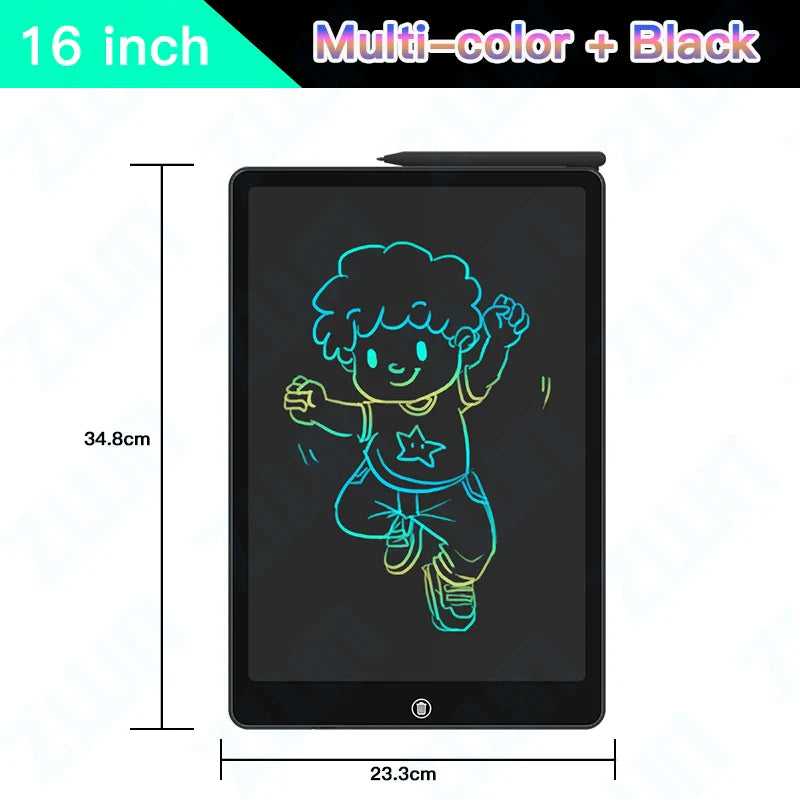 6.5/8.5/10/12/16/19In LCD Drawing Board Writing Tablet Digit Magic Blackboard Art Painting Tool Kids Toy Brain Game Child's Gift