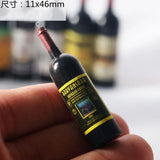 10Pcs Simulation Resin Wine Bottle Resin Charms for Earring Keychain Necklace Jewlery Maiking Pendants DIY Accessories Findings