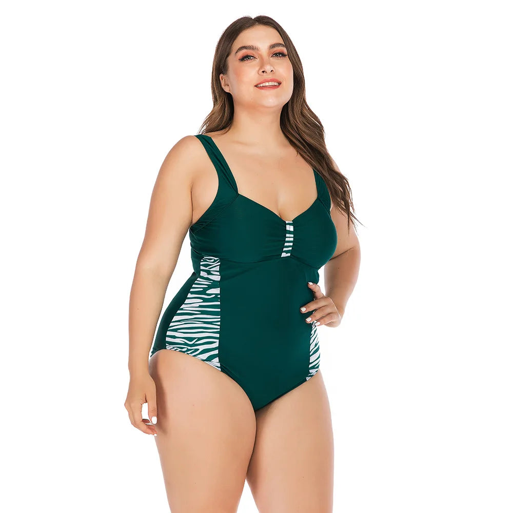 Sexy Leopard Large Plus Size 5XL Swimwear Women One Piece Swimsuit For Fat Lady Bikini Beach Bathing Swiming Suit Biquini Female