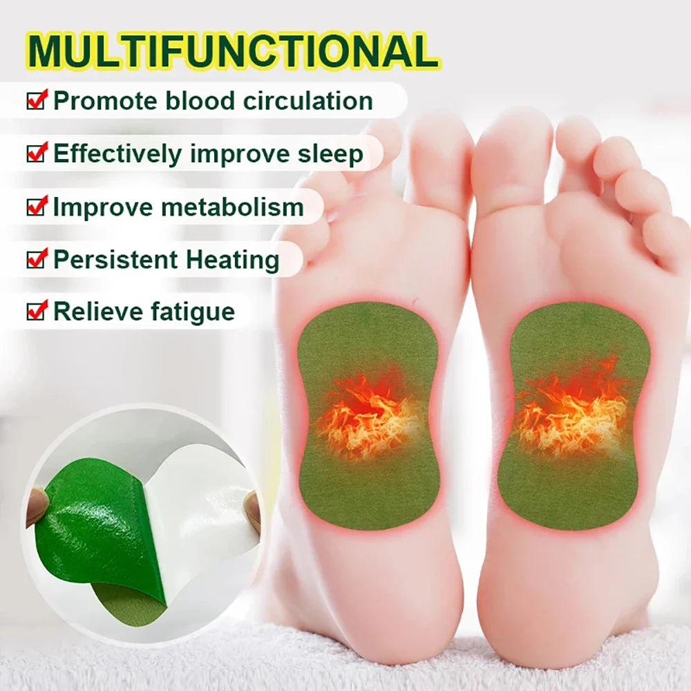 60/12PCS Detox Foot Patches Pads Natural Herbal Wormwood Artemisia Argyi Feet Body Toxins Cleansing Relieve Stress Help Sleeping