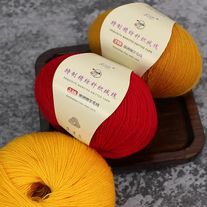 50g 100% Merino Wool Yarn Thin Yarn Soft Anti-pilling Eco-friendly High Quality for Hand Knitting Wool Crochet Knitting