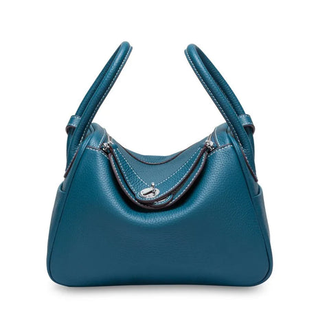 100% Cow Leather Lady Lindi Bag Brand Shoulder Messenger Bag Luxury Handbags Women Genuine Leather Luxury Designer Doctor Bag