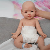 17" Micro Preemie Full Body Silicone Baby Doll "Harper"Lifelike Mini Reborn Doll Surprice Children Anti-Stress My Melody