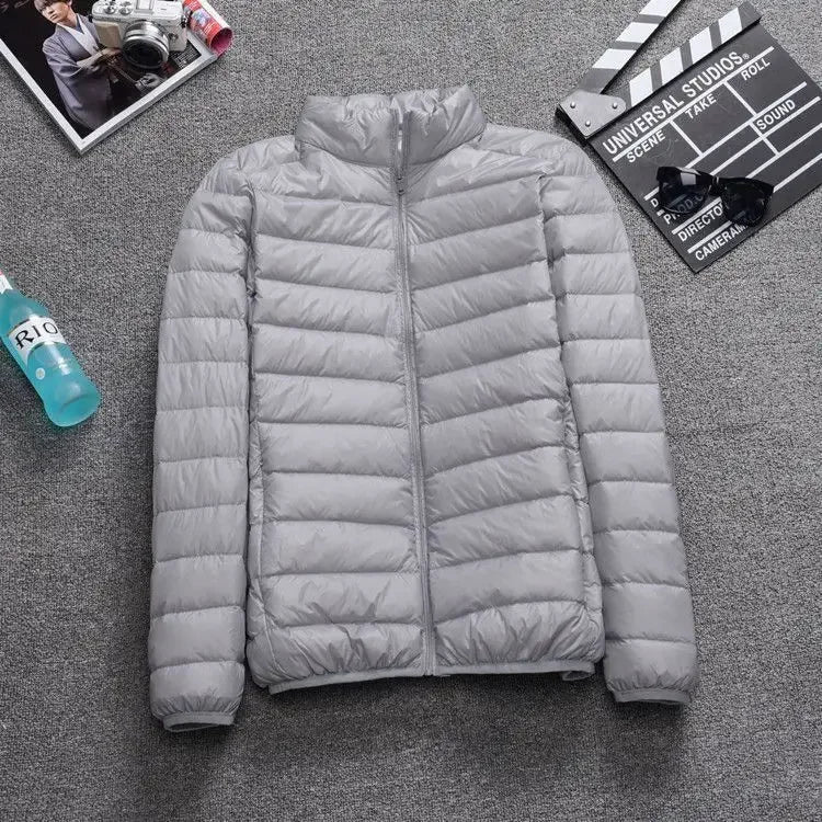 Autumn Winter Light Down Jacket Men's Fashion Hooded Short Ultra-thin Lightweight Youth Slim Coat Down Jackets 2023