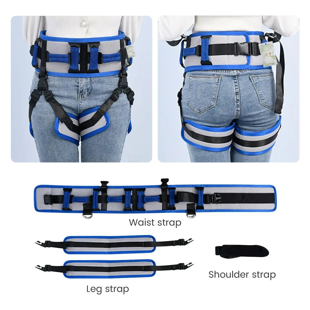 Transfer Sling Assist Gait Belt Patient Lift with Straps Mobility Standing and Lifting Aid for Disabled Safely Move Lifting Aids