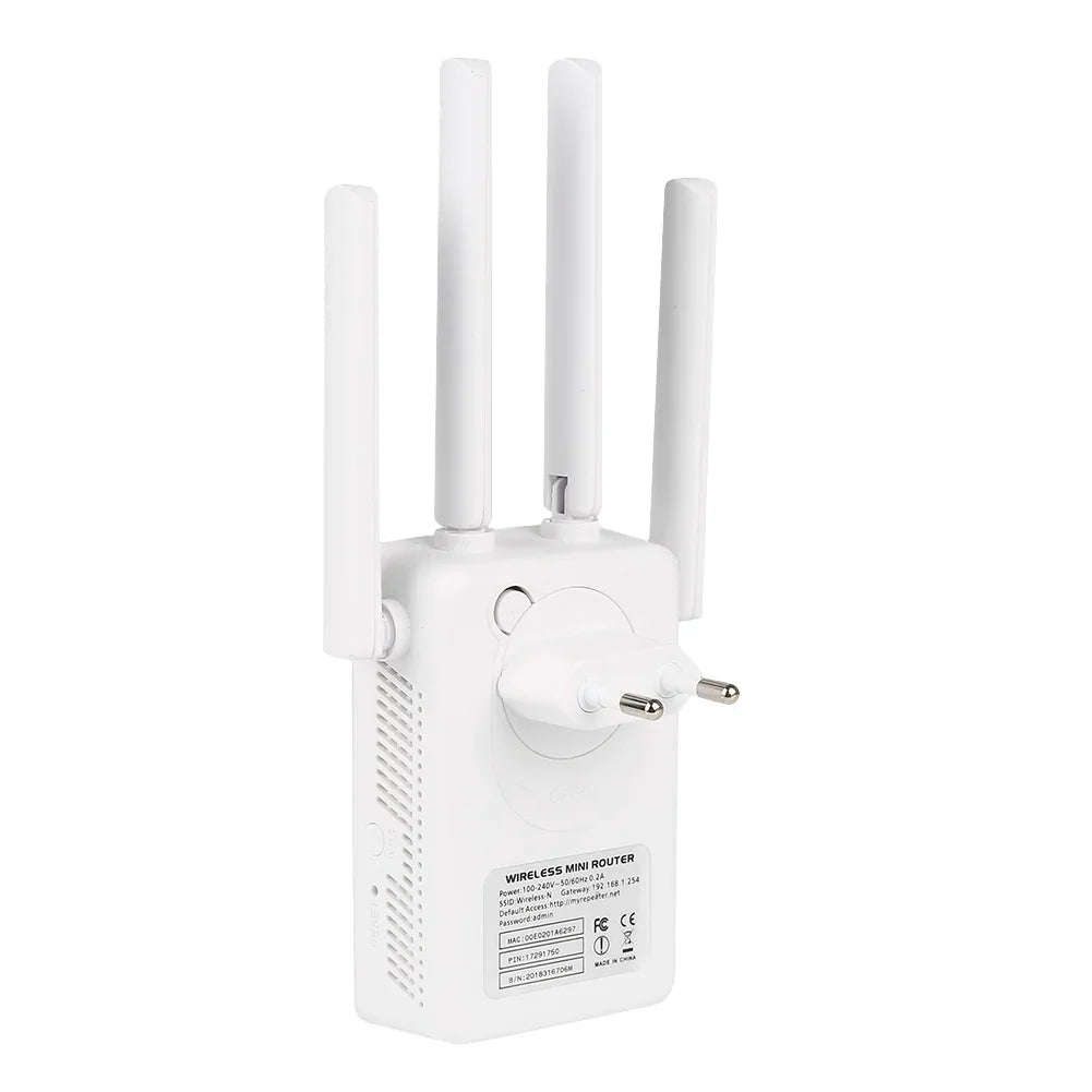 1PC Wireless Repetidor WIFI Repeater 300Mbps Dual Antenna Wi Fi Booster Wi/Fi Long Range Extender 2.4G Wi-Fi Signal Amplifier