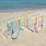 Swimming Bag Beach Bag Transparent Waterproof Bag Travel Large Capacity Mommy Bag Shopping Portable Storage Bag Diaper Bags