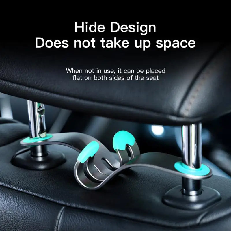 Auto Seat Headrest Hook Alloy Universal Multi-functional Multifunctional Hooks For Bags Storage Hanger Creative Car Clips