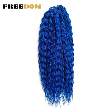 FREEDOM Synthetic Twist Crochet Curly Hair Ariel Water Wave Braid Hair Ombre Blonde Brown Green Blue Braiding Hair Extension