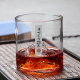 Japanese Whisky Glass Cup 3D Mountain Water Glass Glacier Mug Vodka Wine Cup Glass Fuji Artwork Gift Cocktail Glasses Drinkware