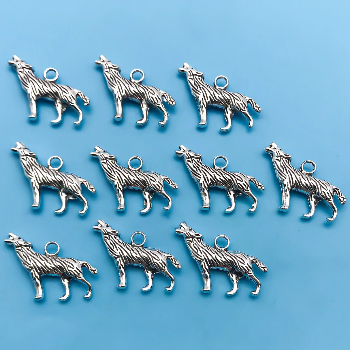 10/20Pcs Alloy Retro Silvery Animal Shape Charms Horse Owl European and American Style Creative Pendants For Bracelet Necklace