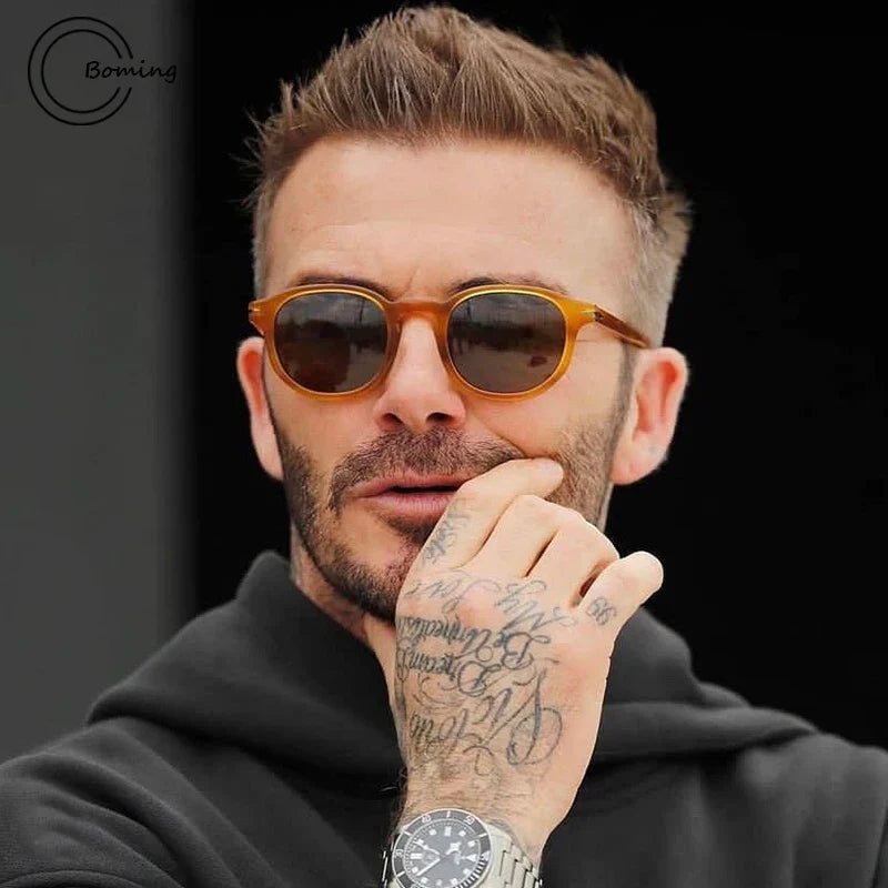 Luxury brand DB 1007/S tortoise acetate sunglasses men round fashion eyeglasses UV400 outdoor handmade women trendy SUN GLASSES