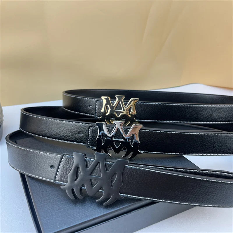 Fashion Men Strap Belt for Jeans Dress High Quality Metal Circle Buckle Belt Women Multi Color Leather Dress Waistband