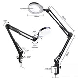 USB 10X or 10X20X Magnifier With LED Lamp Magnifying Glass 48 LED Table Lamp With Magnifier Foldable Reading Repairing Lamp