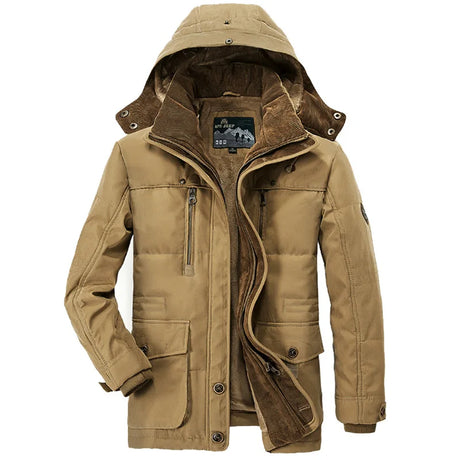 New Brand Thick Winter Parkas men Warm Cotton-Padded Jacket men Fleece With Fur parkas hombre invierno Plus Size 6XL 7XL