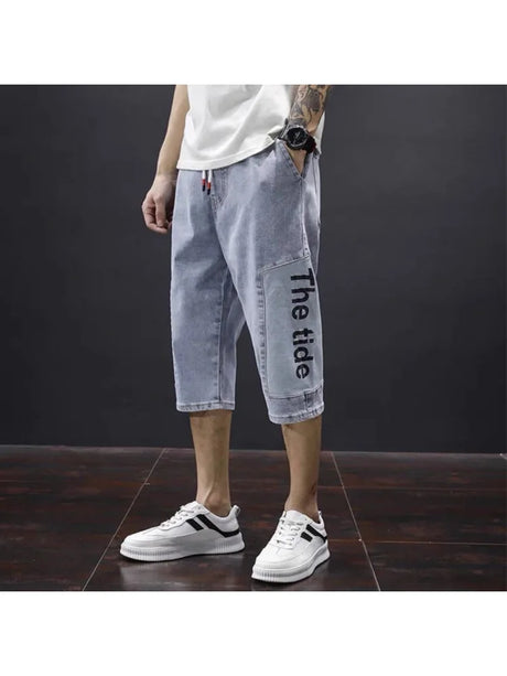 Summer Men's Casual Cotton Cargo Shorts Overalls Long Length Multi Pocket Hot breeches Military Capri Pants Male Cropped Pants