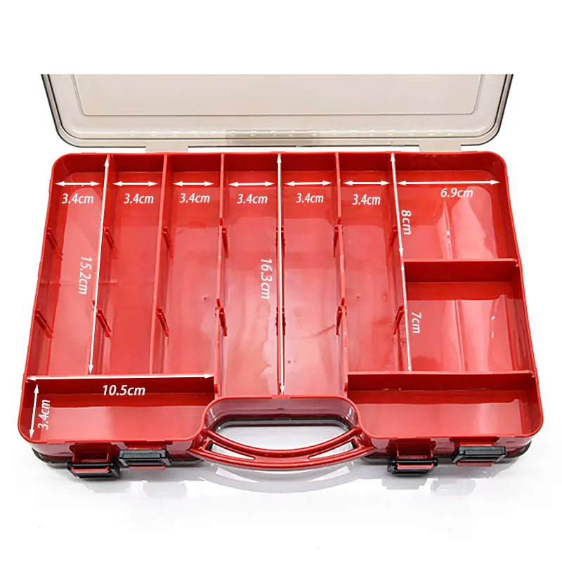 Double Sided Fishing Tackle Box fishing Accessories Tool Storage Boxes Fish Hook Lure Fake Bait Boxes For Carp Fishing Goods