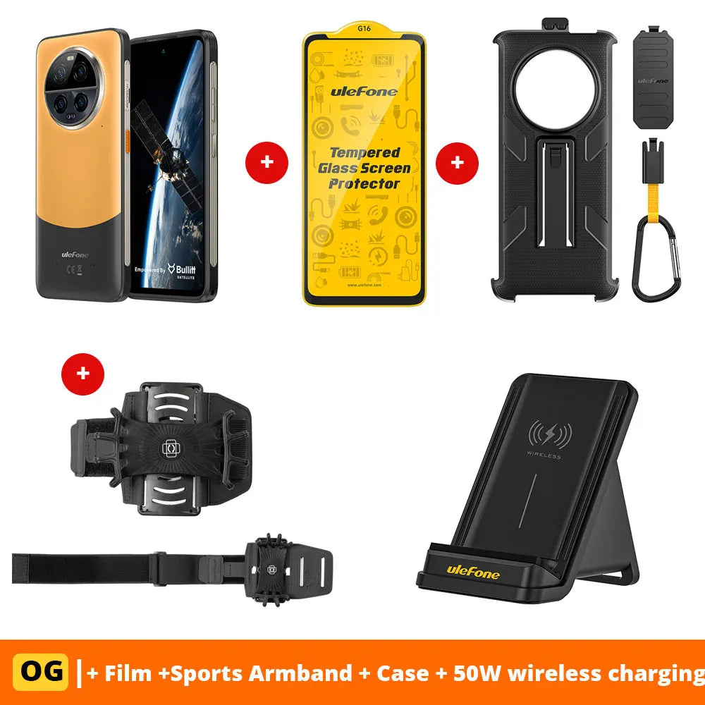 Ulefone Armor 23 Ultra 5G Rugged Phone Satellite Message 120W Smartphone 64MP Night Camera 24GB+512GB NFC Android 13Mobile Phone