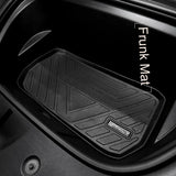 For Tesla Model Y Plain TPE Cargo Liner Sets Trunk Mat & Sides Wall Carpet Protector & Seat Back Cover Front/Lower Boot Liners