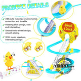 Baby Toys Electric Duck Track Slide Toys Boys Girls Electric Climbing Stairs Toy LED Lights Musical Slide Toys for Children Kids