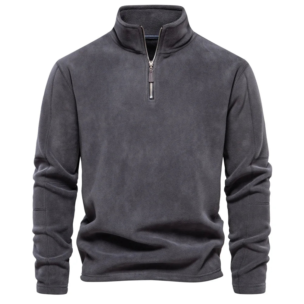 Men Winter Pullover Sweatshirts Fleece Warm Stand-up Collar Pullovers High Quality Male Autumn Outwear Casual Sweatshirts XXL