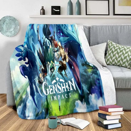 Genshin Impact blanket sofa blanket air conditioning cover blanket blankets for beds cute blanket children‘s blanket