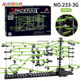 116-343Pcs Spacerail Roller Coaster Ball Toys Maze Race Track Games Operated Glows In Dark DIY Kid Science Educational Toy