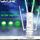 Wavlink AC1200/600/300 High Power Outdoor WIFI Router/AP Wireless WIFI Repeater Wifi Dual Dand 2.4G/5G High Gain Antenna POE EU