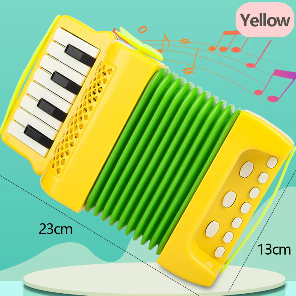 Kids Accordion Toy 10 Keys 8 Bass Accordions Musical Instrument  Educational Toys Gifts for Toddlers Beginners Boys Girls