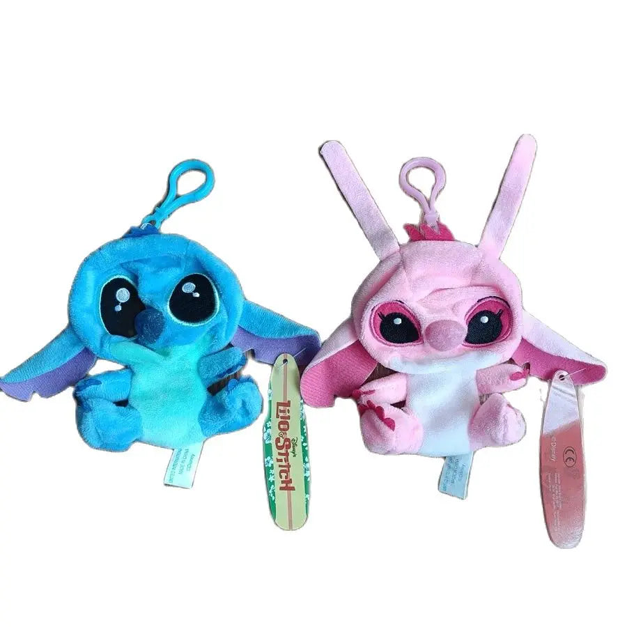 Wholesale 40pcs/lot 10cm cartoon anime Lilo Stitch Empty Plush Toys cute Stitch Unstuffed Doll keychain Skin only no Filling