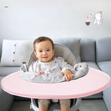 3 in1 Baby Bib Table Cover Dining Chair Gown Waterproof Saliva Towel Burp Apron Food Feeding towel Gown/tray/storage bag