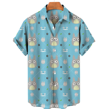 Duck 3d Print Summer Beach Shirt Men Floral Fashion Hawaiian Casual Short Sleeve Single-Breasted Imported Clothing Streetwear