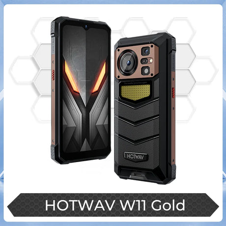 [World Premeire] HOTWAV W11 Rugged Phone 20800mAh 280LM Flashlight 6.6'' FHD+ Smartphone 33W 24MP Night Vision Mobile Phone