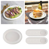 Disposable Plates Disposable Oval Paper Dinner Plates Dining Table Food Mat Tableware Kitchenware Table Decoration & Accessories