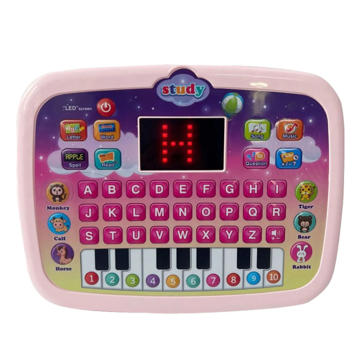 Kids Tablet Toy Educational Toddler Toys Laptop English Learning Machine With LED Display For Preschool Boys Girls 1-4Years Old