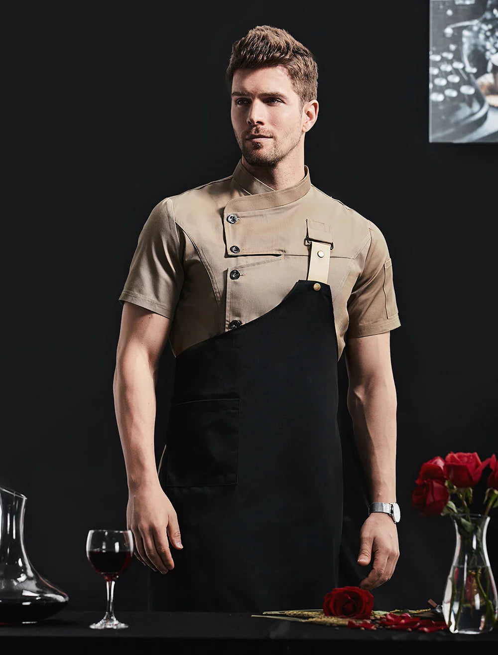 2023 New Chef Clothes Uniform Restaurant Kitchen Cooking Chef Coat Waiter Work Jackets Professional Uniform Overalls Outfit