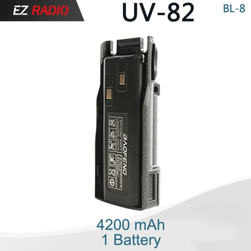 Baofeng UV 82 Battery BL-8 Walkie Talkies Ham Radio 2800mAh Enlarge 3800mah UV82HX Battery UV-8D UV-82HP UV-89 Radio Accessories