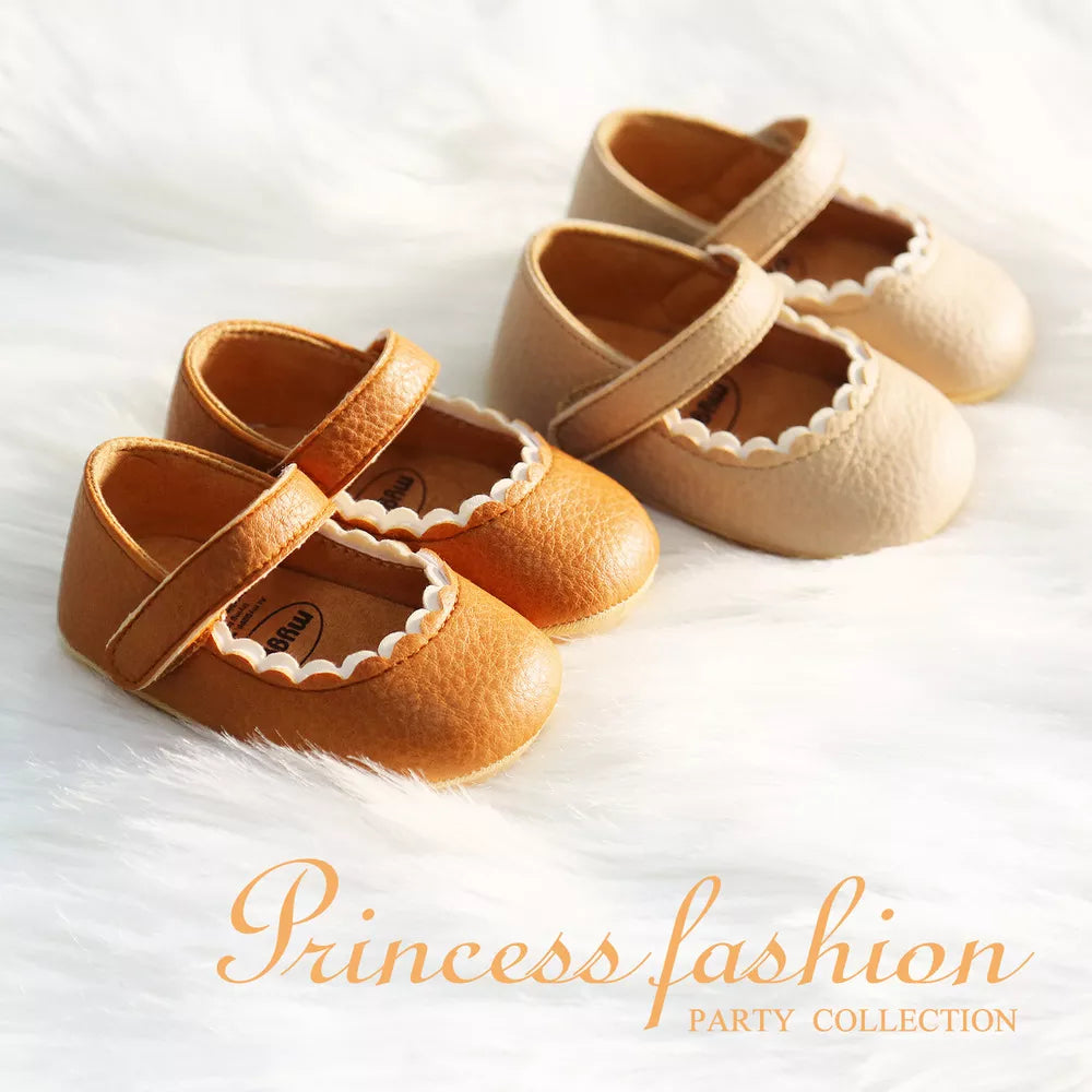 New Baby Shoes Baby Boy Girl Shoes Leather Rubber Sole Anti-slip Toddler First Walkers Infant Crib Shoes Newborn Girl Moccasins