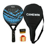 Camewin Padel Racket Tennis Carbon Fiber Soft EVA Face Tennis Paddle Racquet Racket with Padle Bag Cover With Free Gift New Hot