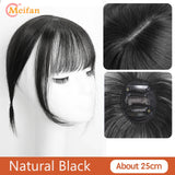 MEIFAN Synthetic False Bangs Clip-In Bangs Extension Natural Neat Fake Fringe Topper Hairpiece Invisible Clourse Hairpieces