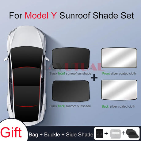 Privacy Sun Shade for Tesla Model 3 Y Custom-Fit Car Side Window Sunshade Blind Shading for Camping Hiking Rest Accessories