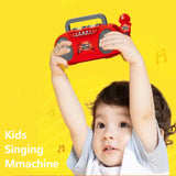 Kids Microphone Karaoke Machine Music Instrument Toys with Light Indoor Outdoor Travel Educational Toy Gift for Girl Boy Child