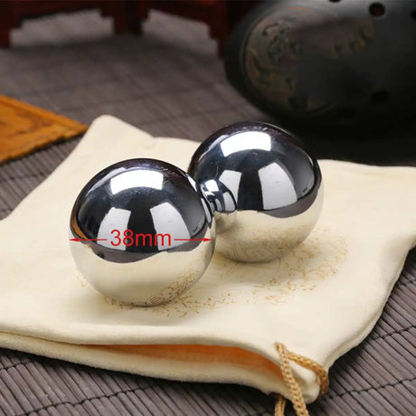 Chinese Baoding Balls Fitness Handball Health Exercise Stress Relaxation Therapy Chrome Hand Massage Ball 38/48mm