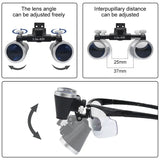 Head Wearing Dental Loupe Ultralight Binocular Magnifier Dentist Surgical Dental Glasses for Dental Surgery Angle Adjustable